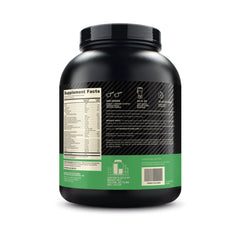 Escena de estilo de vida con Serious Mass Optimum Nutrition como parte de rutina de volumen
