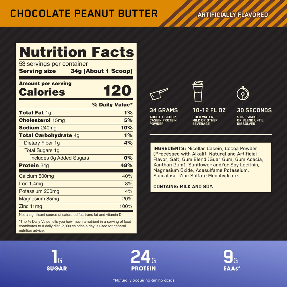 Optimum Nutrition polvo en cuchara mostrando textura fina y mezcla fácil