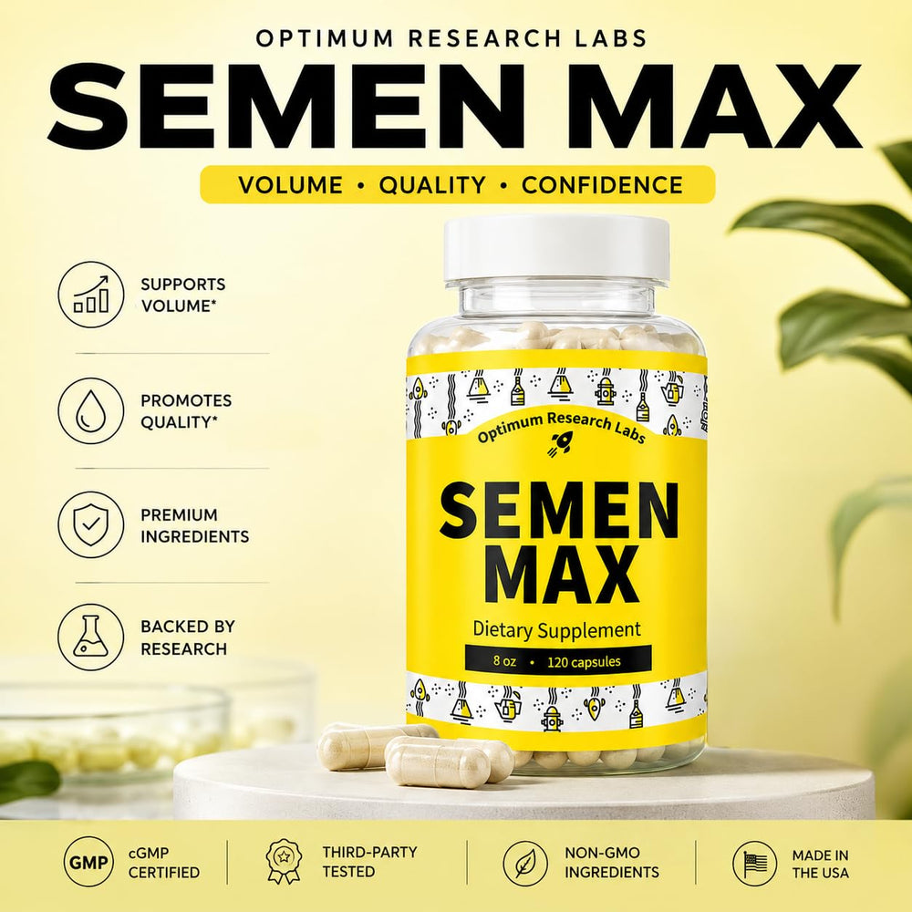 Optimum Research Labs Semen Max detalle de tabletas textura y pureza