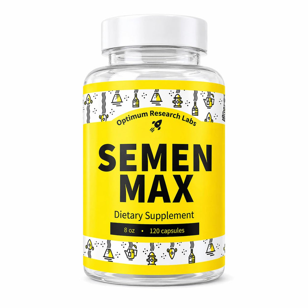 Optimum Research Labs Semen Max vista frontal del envase muestra confianza