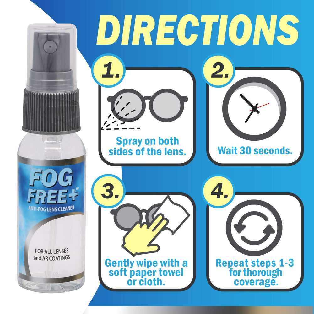OptiSource Fog Free Plus junto a un bolso para demostrar tamaño de viaje