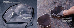 OPTX 20/20 detalle del segmento bifocal +2.50 ofreciendo texto legible