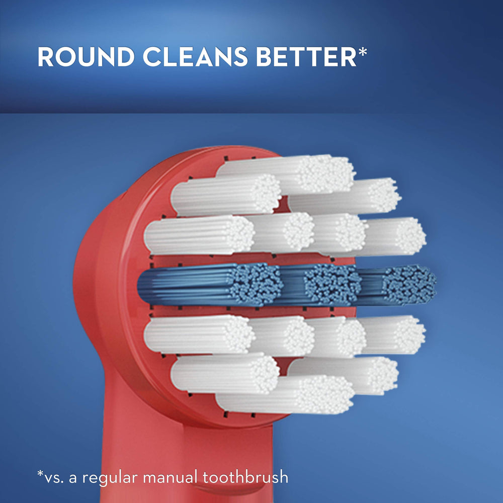 Oral-B cabezal en cepillo eléctrico en uso promoviendo buen cepillado
