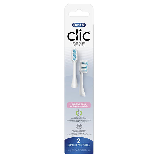 Oral-B empaque frontal del pack de 2 cabezales con protección higiénica