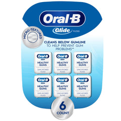 Oral-B pack frontal mostrando los seis rollos y beneficio de suministro prolongado