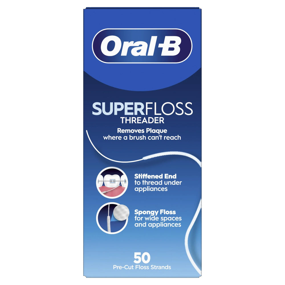 Uso de Oral-B Super Floss con brackets demostrando acceso a zonas difíciles