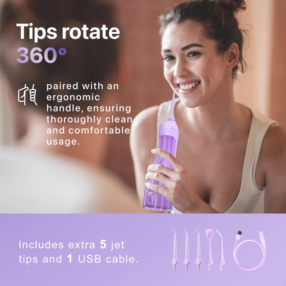 Oralfree comparación de tamaño junto a objetos para viaje que muestra portabilidad