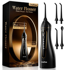 Oralfree irrigador frontal mostrando diseño ergonómico y fácil agarre