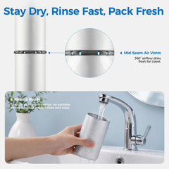 Oralphi base plana apoyada en lavabo para estabilidad y uso cómodo