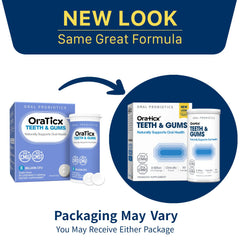 Two-pack OraTicx box front signaling value and convenience.