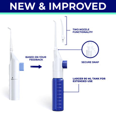 ORAVIX tanque transparente 90 ml facilita rellenar y ver el agua