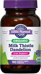 Oregon's Wild Harvest frasco frontal mostrando etiqueta clara y certificaciones