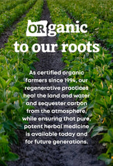 Oregon's Wild Harvest mezcla de hierbas orgánicas mostrando procedencia natural