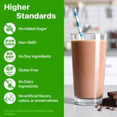 Ingredientes secos orgánicos de Orgain, enfatiza origen vegetal certificado