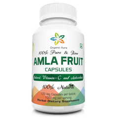Organic Aura International frasco frontal, imagen clara del producto y beneficios