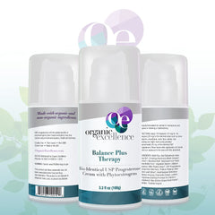 Organic Excellence envase abierto y crema lista para aplicar