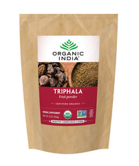 ORGANIC INDIA empaque frontal mostrando el producto y capacidad 1 lb, confianza orgánica