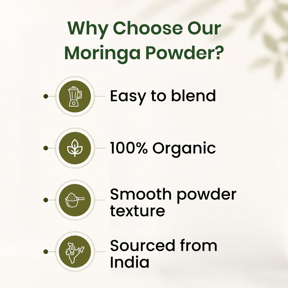 Organic Spice Resource moringa en batido aporta mezcla fácil y nutrición vegetal