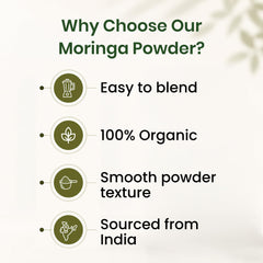 Organic Spice Resource moringa en batido aporta mezcla fácil y nutrición vegetal