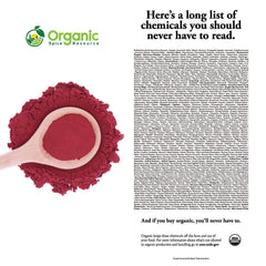 Organic Spice Resource cucharadita con porción de polvo lista para medir y usar