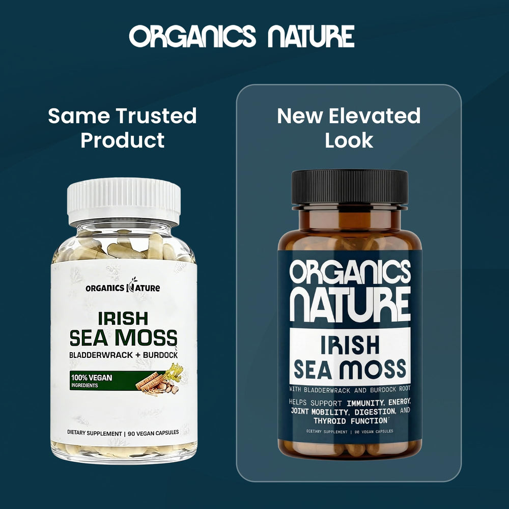 ORGANICS NATURE cápsulas en mano para ver escala y dosis práctica