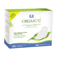 Organyc empaque frontal mostrando 40 unidades y beneficios naturales