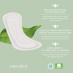Organyc protectores en bolso de mano, listos para uso diario