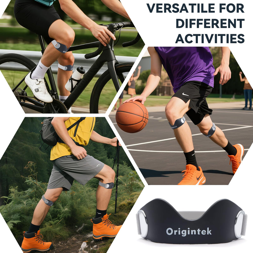 Origintek atleta usando la banda en carrera para soporte focalizado