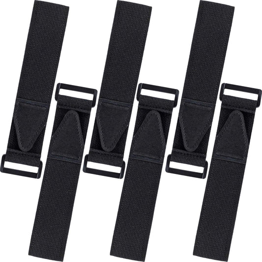 ORUNI paquete frontal con seis correas negras para pernera, solución segura