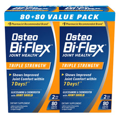 Osteo Bi-Flex envase frontal mostrando 80 tabletas para soporte articular