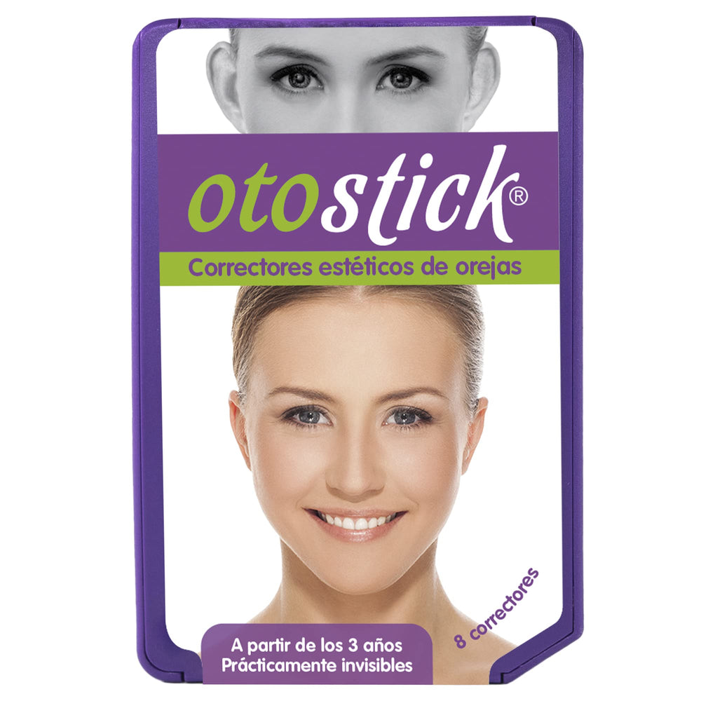 Otostick empaque frontal mostrando el kit y ventaja estética