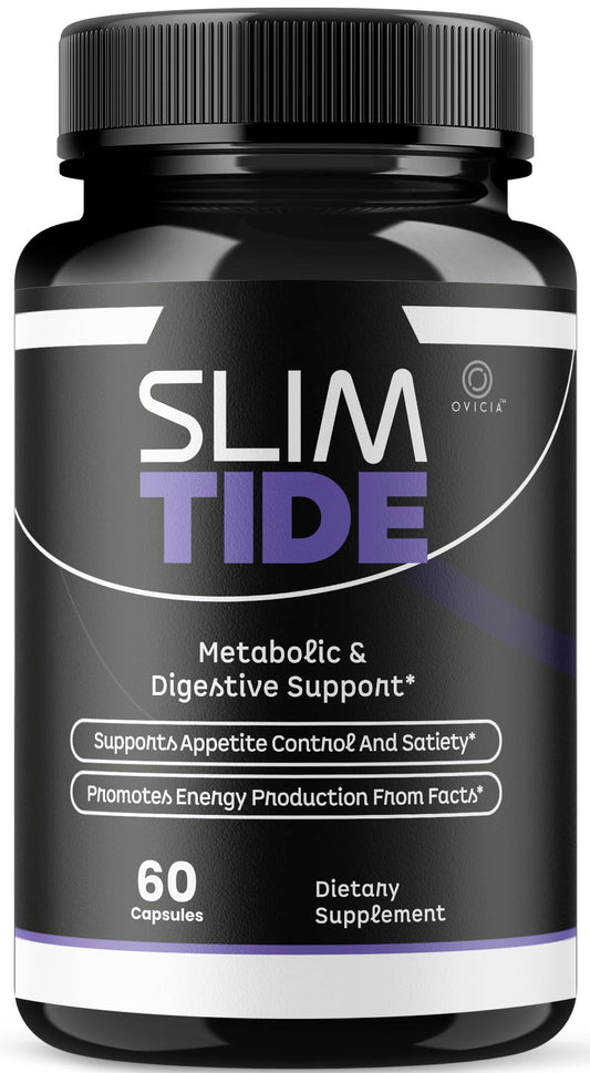 OVICIA envase frontal Slim Tide mostrando diseño y dosis clara beneficio práctico