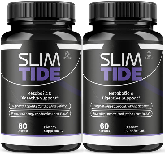 OVICIA Slim Tide frontal mostrando ambos frascos y beneficio de suministro prolongado