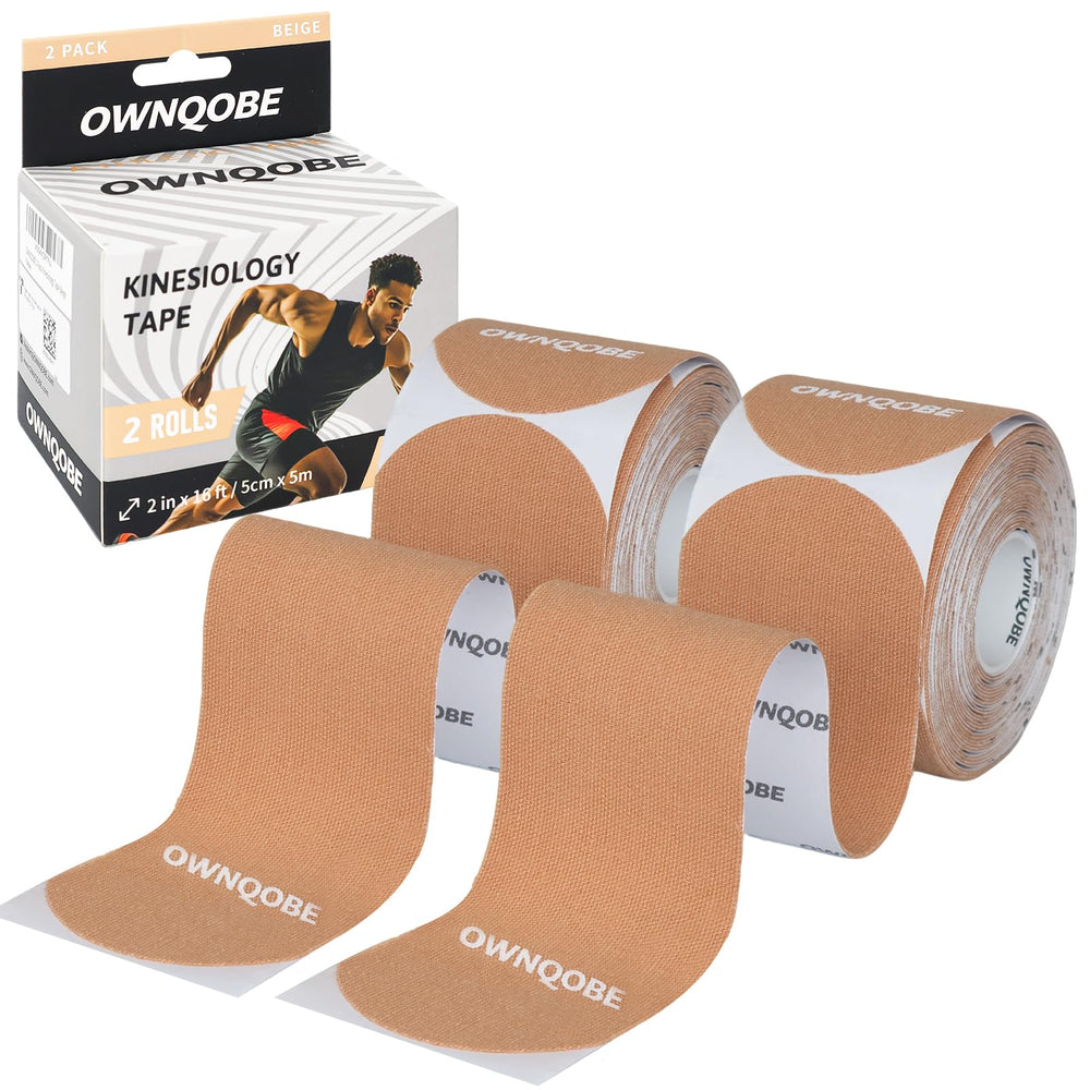 OWNQOBE embalaje frontal mostrando 2 rollos y 40 tiras, ideal para entrenar