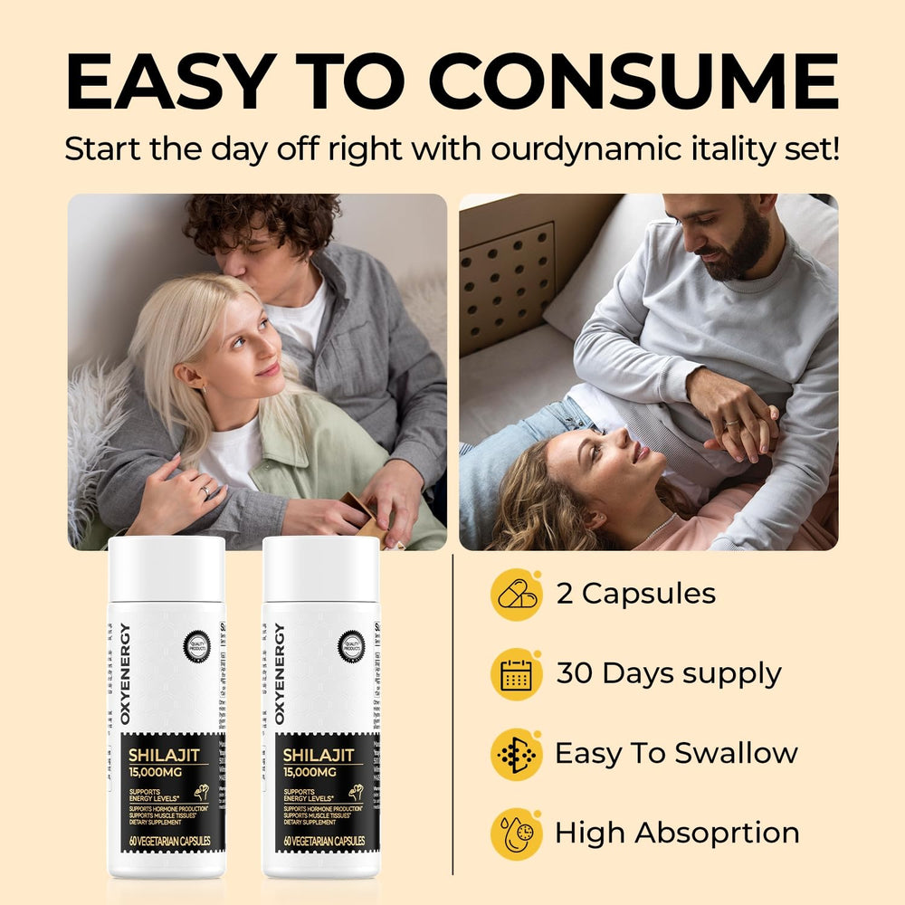 OxyEnergy Shilajit para entrenamiento y rendimiento.