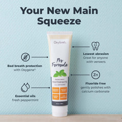 Oxyfresh textura de crema en foco, limpieza suave y control