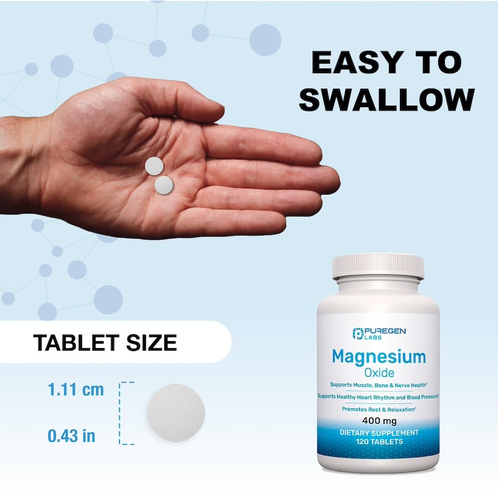 P Puregen Labs envase abierto con tabletas visibles para dosis mensual