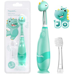 Papablic Jo vista frontal del cepillo Dino muestra diseño atractivo y diversión