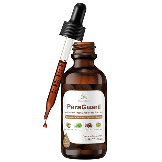 ParaGuard, botella equilibrio visual con vertido, apoyo suave para la salud intestinal.