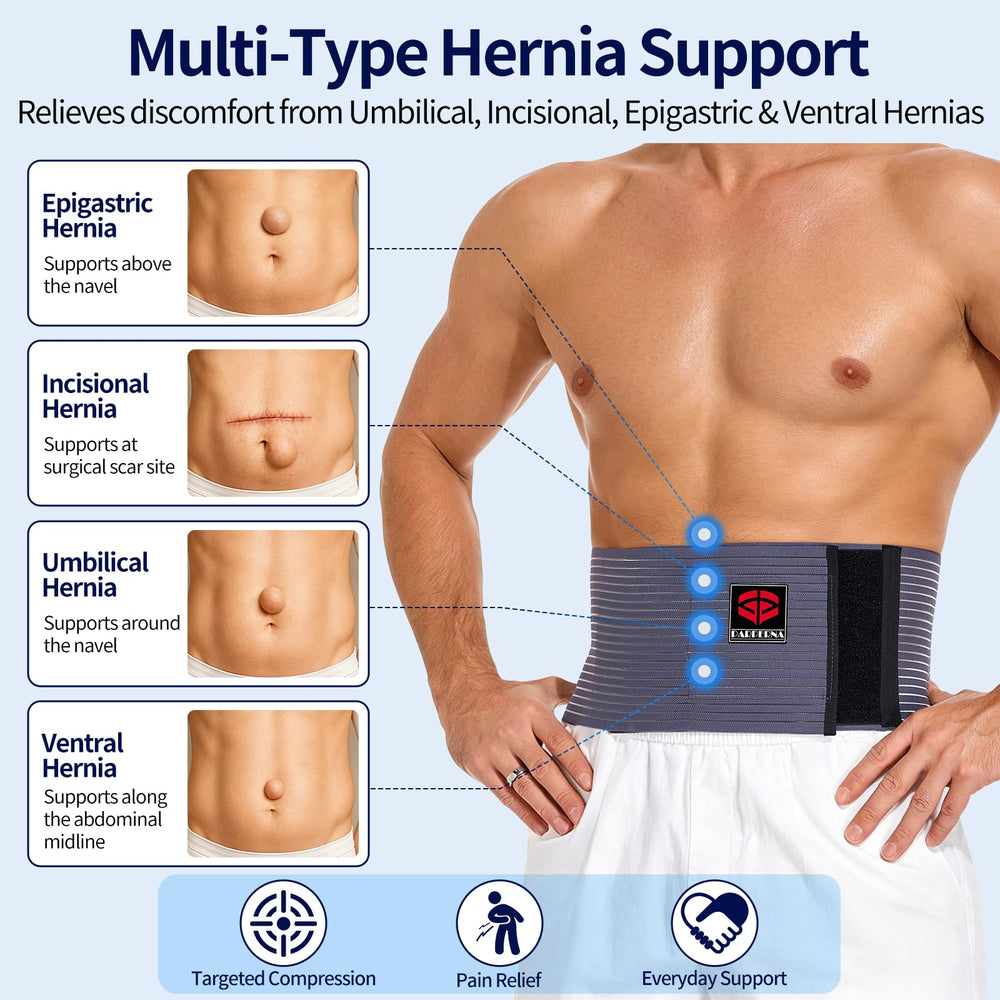 PARPERNA hombre usando la faja abdominal que mejora la estabilidad durante actividad
