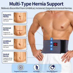 PARPERNA hombre usando la faja abdominal que mejora la estabilidad durante actividad