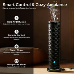 Difusor Parquix en dormitorio creando ambiente relajante sin ruido