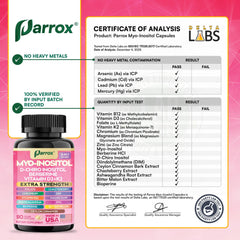 Información nutricional Parrox en primer plano para transparencia y confianza