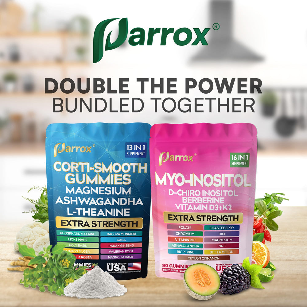 Parrox ingredientes clave como ashwagandha y berberina para sinergia