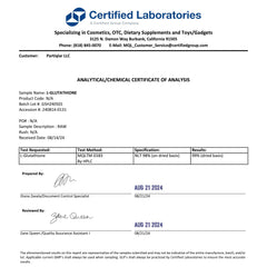 partiqlar puro l-glutatión: cápsulas, potencia otros antioxidantes.