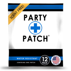 Party Patch vista frontal del envase mostrando diseño y fácil transporte