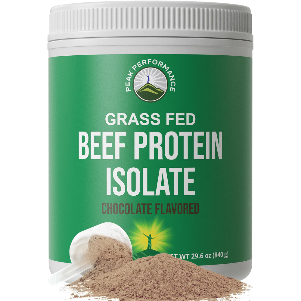 Peak Performance envase frontal sabor chocolate, visibilidad del producto y marca
