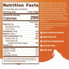 Peak Protein Chocolate Peanut Butter Crunch ingredients list featuring Irish grass-fed whey for quality.