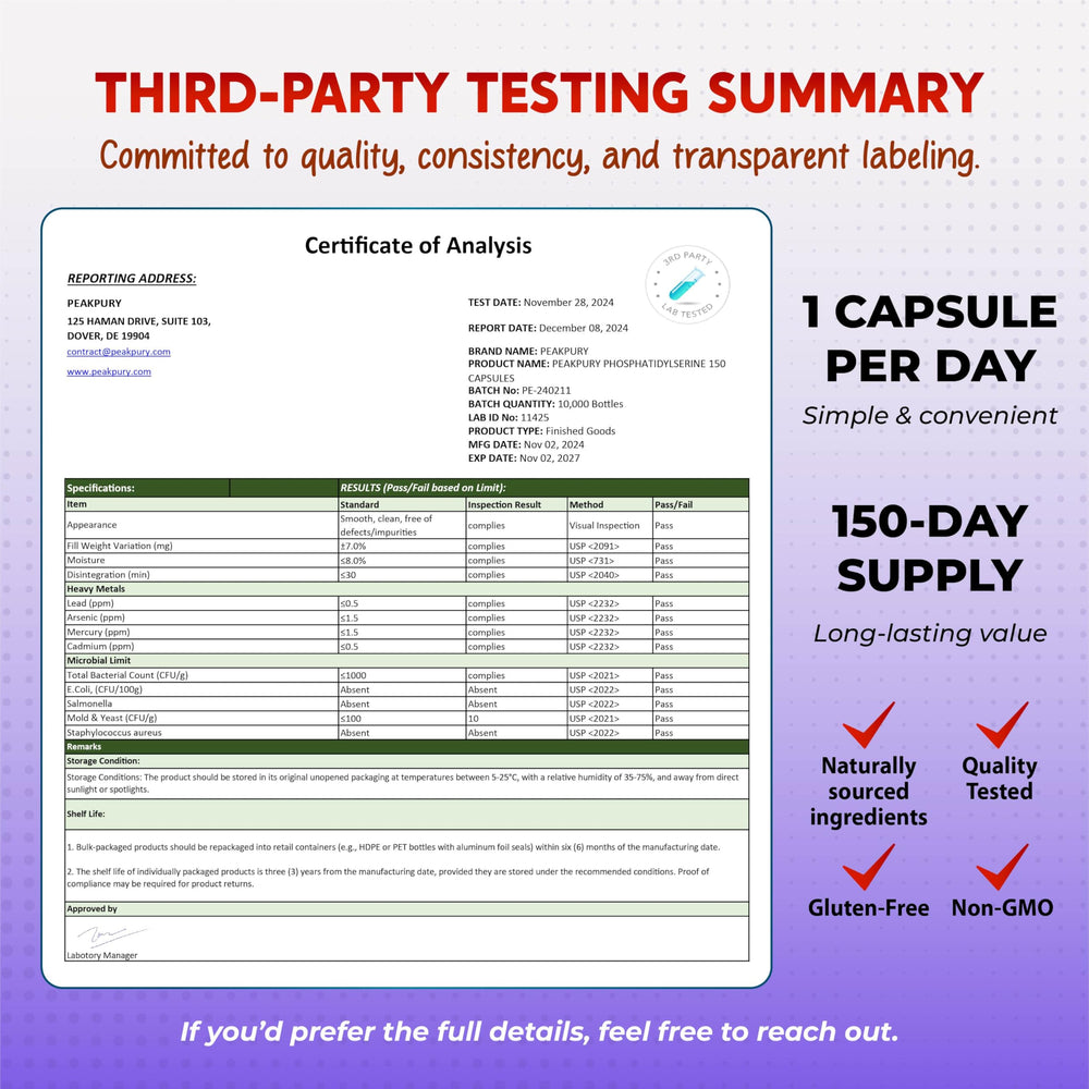 PEAKPURY: certificado GMP, garantía de calidad y pureza en cada lote.