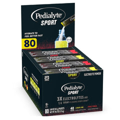 Pedialyte Sport frontal del empaque mostrando variedad y conveniencia